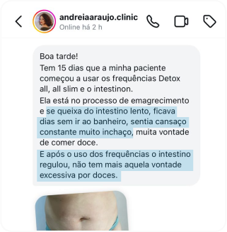 Depoimento principal de cliente